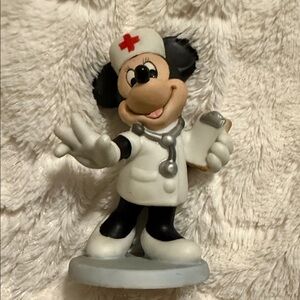 Disney Minnie Mouse Nurse Figurine - Black and White